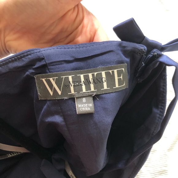 Vera Wang White Bridesmaid Halter Dress - Picture 3 of 6